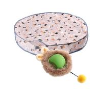 Rolling Cat Game - 27.56 Inch Hunting Cover Toy for Independents Feline Fun, Durable Oxford Material with Smooth Silent Ball Movement, Engaging Activity Center for Cat Exercise Mental