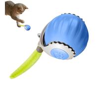 Rolling Cat Toy - Agile Moving Kitten Ball With Tail, Integrated Hundred Fifty Milliampere Hour Battery Plus Type C Charging Port, Small Lightweight Motion Active Accessory - for Bored Pets