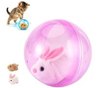 Rolling Cat Toy Ball, 2026 New Self-Rolling Interactive Cat Ball, Realistic Animal Automatic Moving Rolling Cat Ball, 360° Rolling Spin Moving, Fun Indoor Interactive Pet Ball for Cats Dogs (#2,Pink)