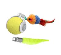 Rolling Cat Toy Ball, 3 Modes Automatic Rolling Enrichment - Intelligent Cat Ball with Tail, Boredom for Pets Kittens Puppies Me