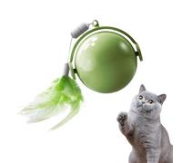 Rolling Cat Toy | Interactive Obstacle Avoidance Exercise Toy | Self-Moving Kitten Balls with Feathers | for Indoor Outdoor Cats Pets Dog Boredom Relief