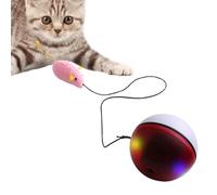 Rolling Cat Toy - Rechargeable Stimulating Funny Teaser,Smart Cat Toy Interactive Games - for Enrichment Boredom Stimulation Chasing Play Kitten Dog Puppy Indoor Outdoor