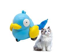 Rolling Cat Toy - Wind Up Bird Shape Exercise Game,Stimulating Cat Toys with Tail | for Post-Meal Activity Boredom Prevention Mental Stimulation Apartment Home Bedroom Kitchen
