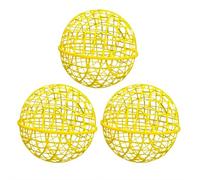 Rolling Chicken Ball Cages, Round Mobile Poultry Enclosure for Outdoor Safety, Prevents Attacks, Versatile for Chicks, Rabbits & Ducks Easy Clean Farm and Backyard Use (3 Pcs Yellow 11.81)
