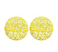 Rolling Chicken Ball Cages, Round Mobile Poultry Enclosure for Outdoor Safety, Prevents Attacks, Versatile for Chicks, Rabbits & Ducks Easy Clean Farm and Backyard Use (2 Pcs Yellow 11.81)