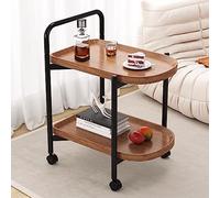 Rolling Coffee Table CartVersatile Living Room Center Table on Wheels Snack & Fruit Table Small End Table with Storage Shelf Sofa & Dining Table Perfect for Kitchen.