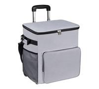 Rolling Coolers on Wheels Soft Cooler Bag | Insulated Trolley Cart with Handle 35L Leakproof Bag for Travel Picnic Patio Outdoor Beach Camping