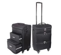 Rolling Cosmetic Case Multifunction Trolley Cosmetic Luggage,Nails Makeup Toolbox Rolling Suitcase, Beauty Box Large Capacity