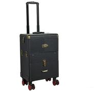 Rolling Cosmetic Case Travel Cosmetic Trolley Case Toolbox Multifunctional Makeup Professional Beauty and Nail Luggage(Color 3)