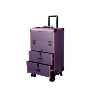 Rolling Cosmetic Case Trolley Cosmetic Bag,Rolling Luggage Makeup Toolbox Case,Beauty Suitcase, Bags On Wheel(Color 1)