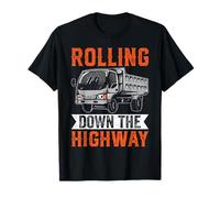 Rolling Down Highway Trucker Dump Truck Pride T-Shirt