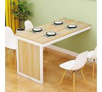 Rolling Drop-Leaf Dining Table with Storage, Open Shelf & 6 Wheels - Space-Saving Design for Small Dining Rooms & Kitchens, L-120CM W-60CM