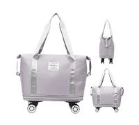 Rolling Duffel Bag with Wheels, Large Duffel Bag with Wheels Travel Bag with Wheels, Removable Bag Bag, Expandable Folding Suitcase Luggage, Wheels, Drawn Bag, Grey, Consulte la descripción, See