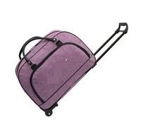 Rolling Duffel Bag with Wheels Travel Suitcase Trolley Bag with Wheels Large Capacity Luggage Bags Foldable Duffle Cabin Women Men Hand Luggage Carry On Bags for Travel, Work(Purple)