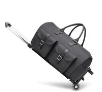 Rolling Duffle Bag Foldable Suit Bag, Garment Travel Bag with Wheels Waterproof Large Capacity Multifunctional Business Trolley Box, Luxury Weekend with Wheels(Dark Gray)