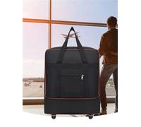 Rolling Duffle Bag Large Capacity Portable Moving Storage Backpack,Study Abroad, Travel, Expandable Packing Bag with Wheels with Wheels(Black)