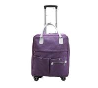 Rolling Duffle Bag Waterproof Duffel Portable Travel Suitcase Unisex Expandable Folding Luggage Bags with Wheel Night Bags Overnight with Wheels(Purple)