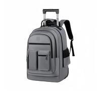 Rolling Duffle Bag with Wheels 1PC Large Capacity Travel Backpack with Wheels, Multi-Layer Trolley Luggage Bag, Multi-Functional, Weekend Overn for Women and Men(Grey)