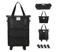 Rolling Duffle Bag with Wheels,28-58L Expandable Foldable Luggagelarge Expandable Travel rolling bag,Wheeled Travel Duffel Weekend Bags,Lightweight Carry-On Luggage for Gym, Camping, Business Trip