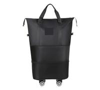 Rolling Duffle Bag with Wheels Duffle Bag Suitcase Expandable Travel Versatile Waterproof Duffel Large Capacity Luggage Bags with Wheels for Women and Men(Black)