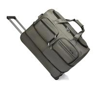 Rolling Duffle Bag with Wheels Large Capacity Trolley Bags with Wheels Wheeled Bag Foldable Oxford Luggage Travel Suitcase Rolling for Women and Men(Light Gray,20")