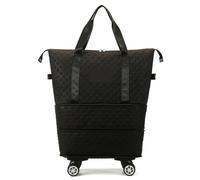 Rolling Duffle Bag with Wheels Rolling Duffle Bag with Wheels, Expandable Foldable Travel, Luggage Bag Carry on Duffel for Women and Men(Black)