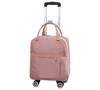 Rolling Duffle Bag with Wheels Trolley Travel Bag Universal Wheel Luggage Convenient Boarding Waterproof Backpack Handbag Rolling Trolly Suitcase for Women and Men(Pink,45cmX40cmX21cm)