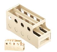 Rolling Egg Dispenser - 2 Tiers Egg Organizer for Refrigerator,Space-Saving Tray for Collecting Shelf Kitchen Home Organizing Fridge