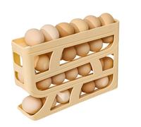 Rolling Egg Dispenser, 4 Layer Automatic Fridge Egg Dispenser, Rolling Egg Tray Holder, Rolling Egg Dispenser, 4 Tiers Rolling Egg Storage Container, Fridge Slide Egg Box, Rolling Egg Rack for Fridge