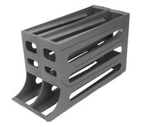 Rolling Egg Holder, 4 Tier Egg Dispenser for Refrigerator, Holds 60 Eggs, Design with Premium PP Material, Space Saving (Grey)