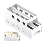 Rolling Egg Holder for Fridge - 2 Tiers Egg Organizer for Refrigerator | Space-Saving Tray for Collecting Shelf Kitchen Home Organizing Fridge