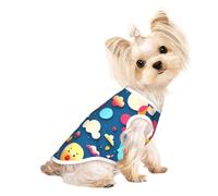 Rolling eyes pattern Pet Breathable Sleeveless T-shirt L for Small Dogs and Cats Soft, Lightweight, Stylish