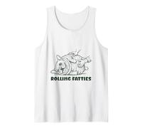 Rolling Fatties French Bulldog Funny Cute Bulldog Lover Tank Top