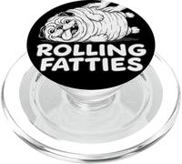 Rolling Fatties Funny Pug Meme Cute Fat Pug Dog Pug Joke PopSockets PopGrip for MagSafe