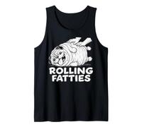 Rolling Fatties Funny Pug Meme Cute Fat Pug Dog Pug Joke Tank Top
