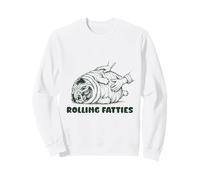Rolling Fatties Pug Funny Cute Pug Lover Sweatshirt