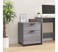 Rolling File Cabinet Grey Sonoma 45x38x54cm Engineered Wood Mobile with Wheels