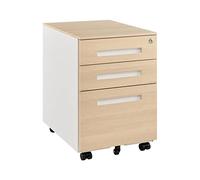Rolling Filing Cabinet with Lock,3 Drawer Mobile File Cabinet for Home Office,Vertical File Storage for A4/Documents with Wheels, Lockable Design