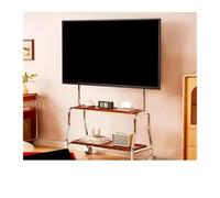 Rolling Floor Mobile TV Stand For 32-75 Inch LCD LED Flat/Curved Panel Screen TVs TV Cart Holds Up To 110Lbs Max(Red)