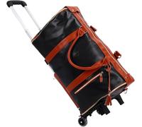 Rolling Garment Bag for Travel, 40L Large Convertible Duffel Bag with Wheels, 2 in 1 Hanging Suitcase Suit Business Travel Bag, Waterproof Lightweight Overnight Holdall(Black,with Pull Handle)