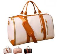 Rolling Garment Bag for Travel, Convertible Duffel Bag with Wheels, Carry-On Weekender Travel Bag for Men and Women