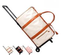Rolling Garment Bag for Travel,Large Convertible Garment Duffel Bag Rolling Duffle Bag with Wheels,Carry on Garment Bags Weekender Travle Jenni Bags for Women Men (Beige, Roller)