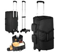 Rolling Garment Bag,Rolling Garment Bags for Travel, Garment Bag with Wheels, Rolling Duffle Bag with Wheels Rolling, Carry On Garment Bag with Shoe Pouch, Rolling Duffel Bag with Detachable Trolley,