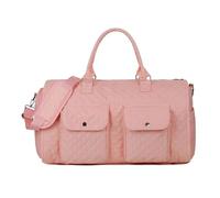 Rolling Garment Bags, Bag with Wheels Travel with Shoe Compartment Duffle with for Travel(Pink)