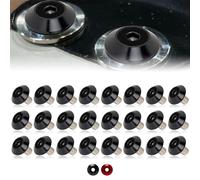 Rolling Gears 24-Piece M6 x 18mm Anodized Aluminum Tapered Washer Kit for Widebody, Fender Flares, Engine Bay Dress-Up (Blackout)