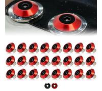 Rolling Gears 24-Piece M6 x 18mm Anodized Aluminum Tapered Washer Kit for Widebody, Fender Flares, Engine Bay Dress-Up (Blackfire)