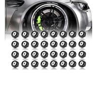 Rolling Gears 32-Pieces M6 Anodized Aluminum Gasket Washer Kit for Widebody Hardware, Fender Flares, Bumper Bolt, Engine Bay Dress Up Installation (Black)