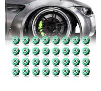 Rolling Gears 32-Pieces M6 Anodized Aluminum Gasket Washer Kit for Widebody Hardware, Fender Flares, Bumper Bolt, Engine Bay Dress Up Installation Kit Green