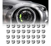 Rolling Gears 32-Pieces M6 Anodized Aluminum Gasket Washer Kit for Widebody Hardware, Fender Flares, Bumper Bolt, Engine Bay Dress Up Installation (Silver)