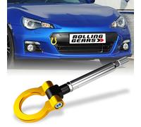 Rolling Gears Rear Front Tow Hook Compatible with Scion FR-S 2013-2016, Toyota GT86 2017-2021, Subaru BRZ 2013-2021, Subaru WRX 2015-2021 Decoration Accessory, Track Racing Style Towing Hook (Gold)